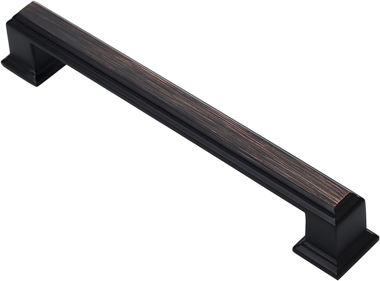 Alzassbg 10 Pack Oil Rubbed Bronze Cabinet Pulls, 5 Inch(128mm) Hole Center Cabinet Handles Kitchen Pulls for Cabinets and Drawer AL3071ORB