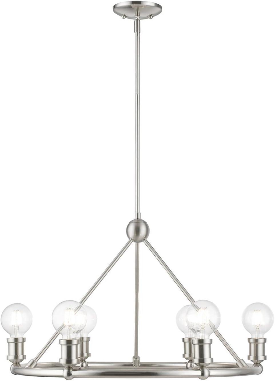 Livex Lighting Lansdale 6 - Light Chandelier in  Brushed Nickel