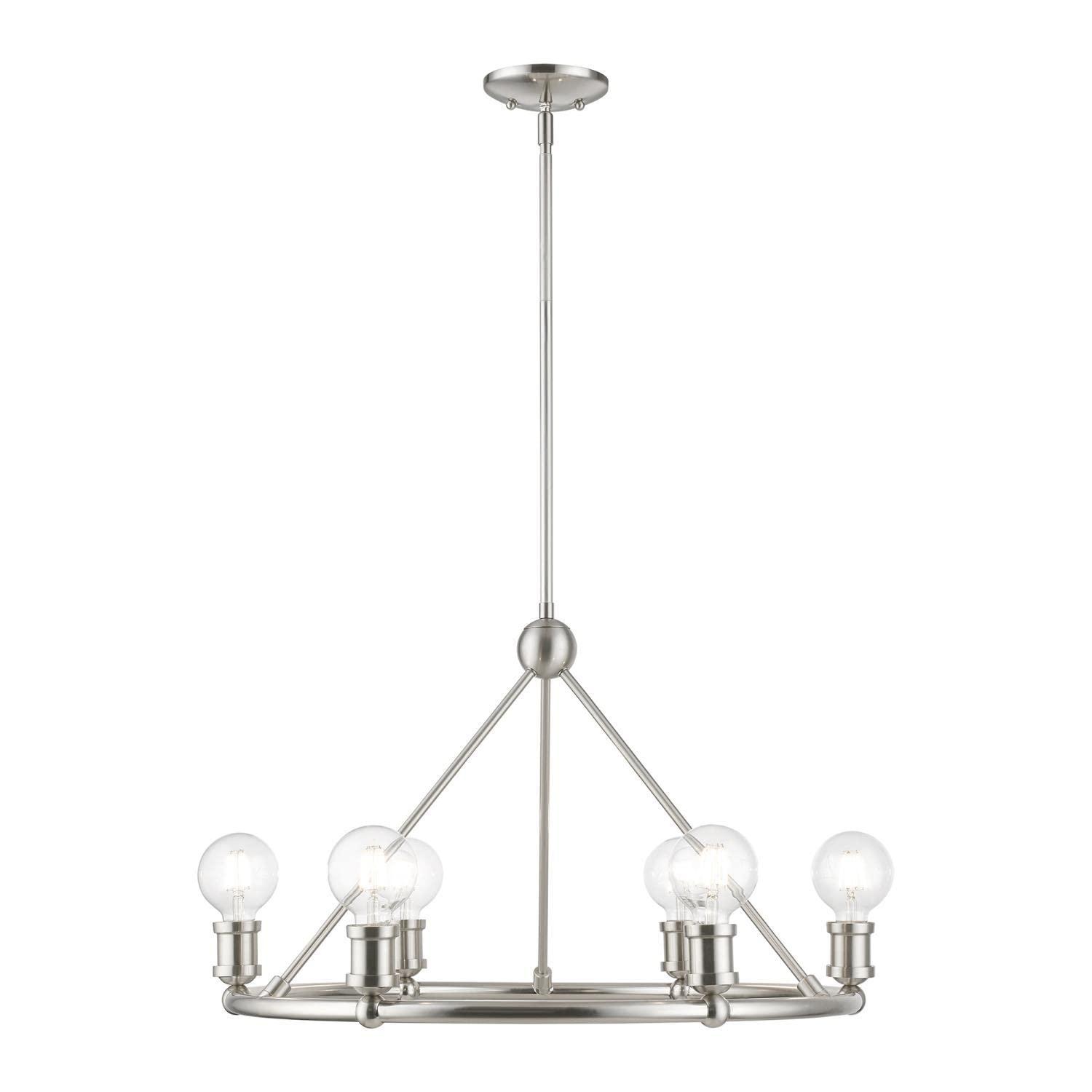 Livex Lighting Lansdale 6 - Light Chandelier in Brushed Nickel