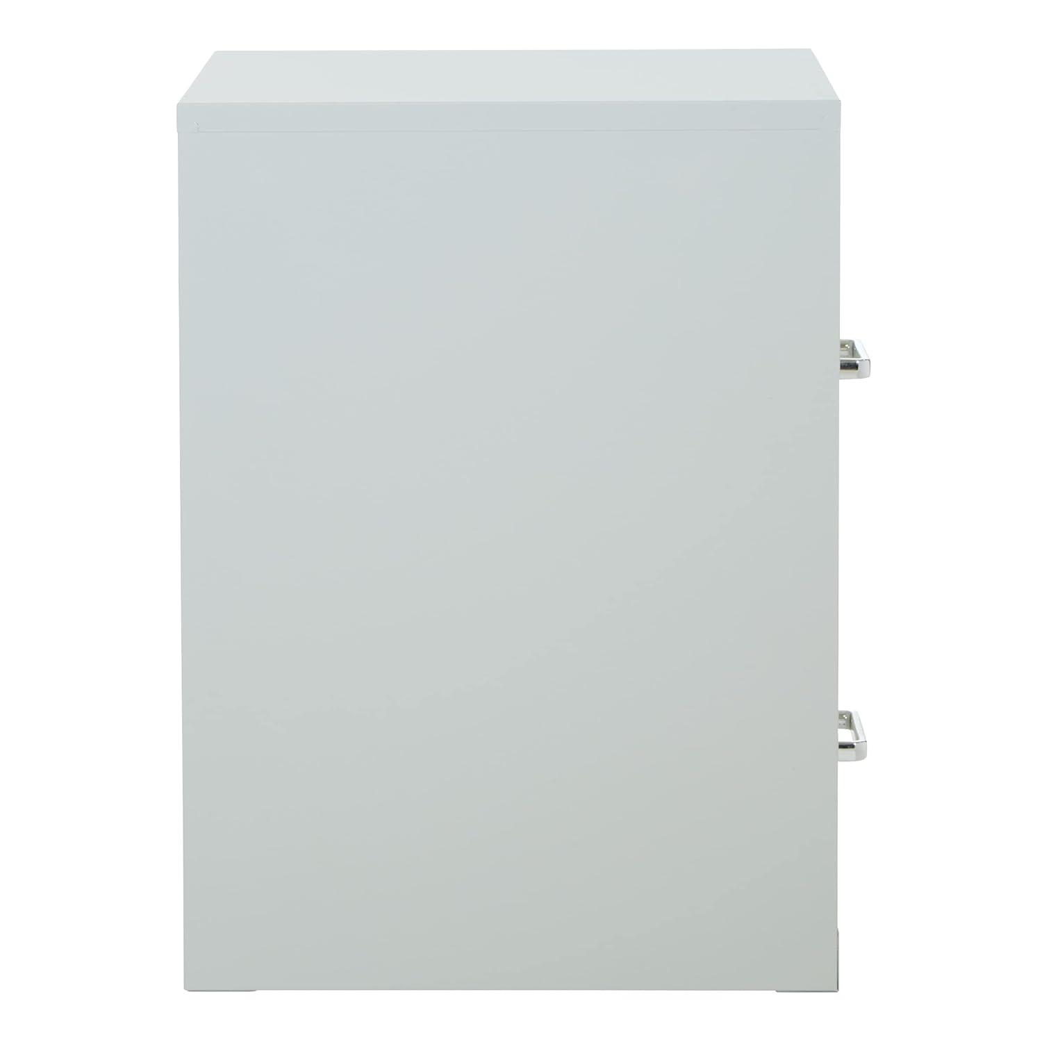 2 Drawer Locking Metal File Cabinet in Gray