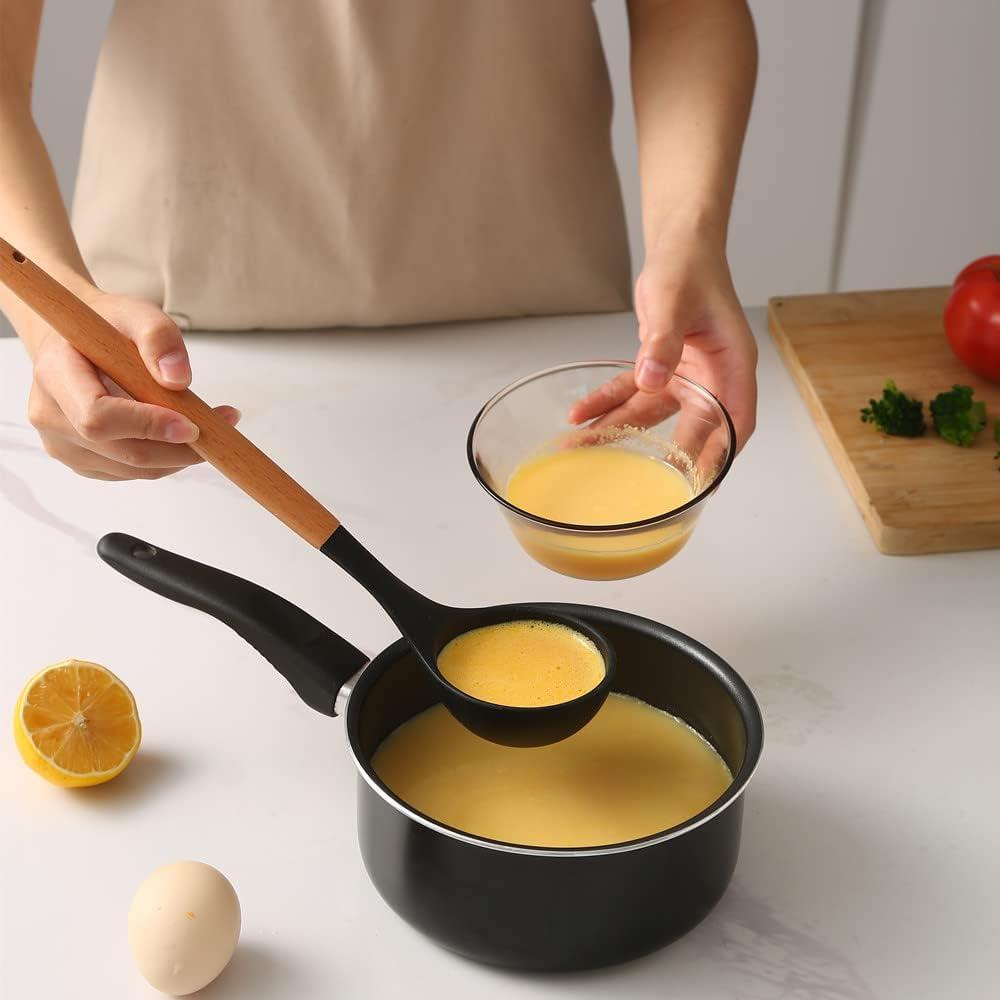 LINLIN Silicone Kitchen Utensils Set with Holder 12 PCS Cooking Utensils Set with Wooden Handle Heat Resistant Kitchen Gadgets Utensil Set Kitchen Accessories