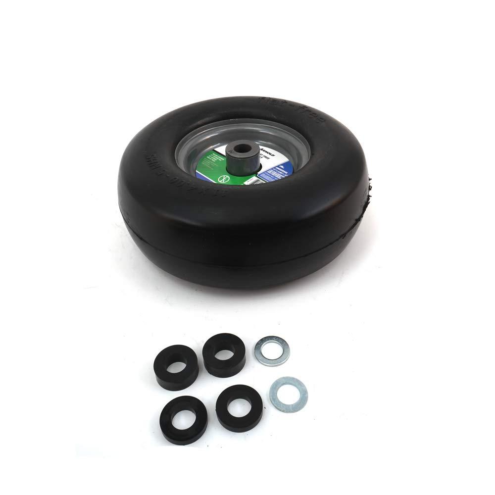 Arnold 11" x 4" Universal Replacement Flat-Free Tire for Zero-Turn Mowers, Black