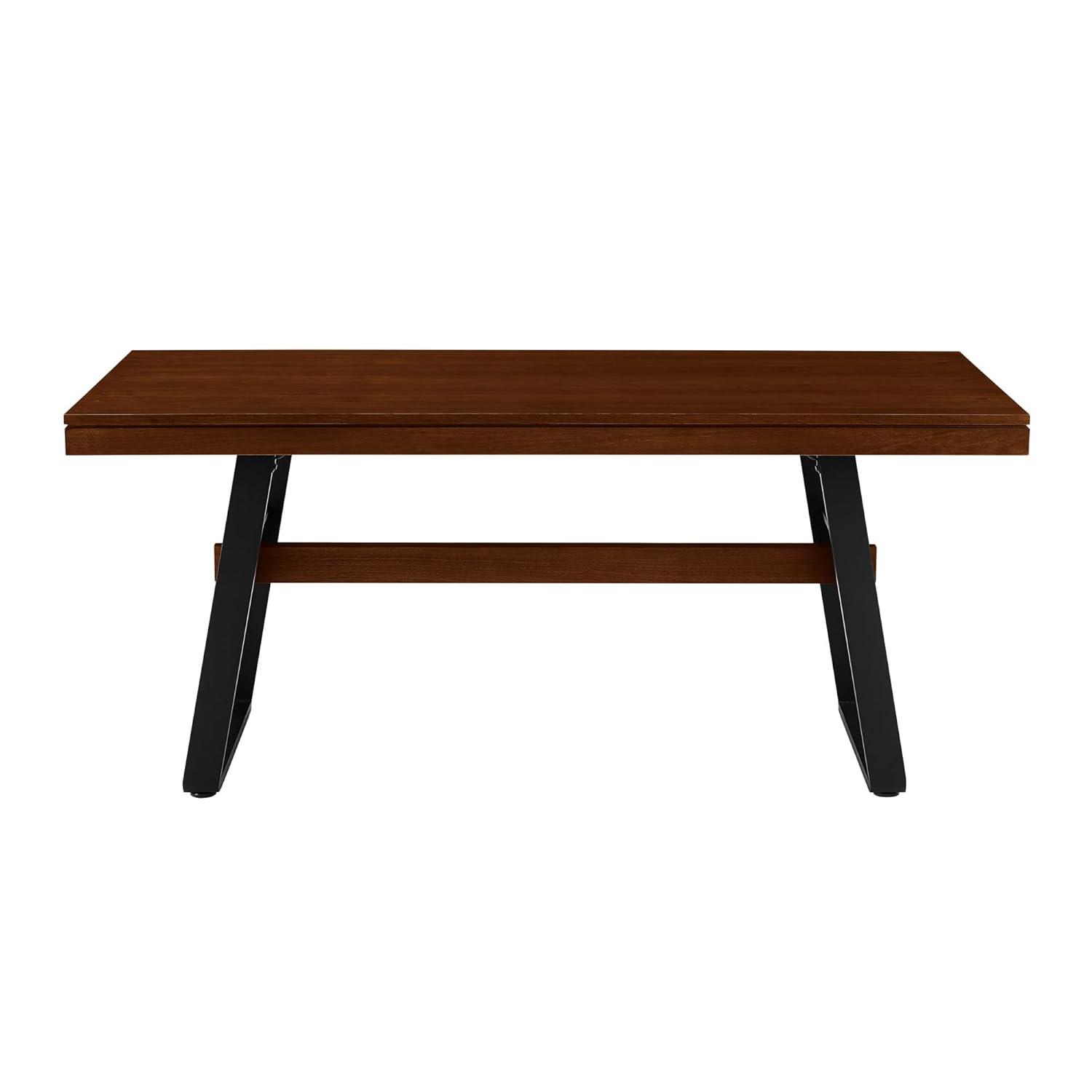 Ash Metal Base Dining Table