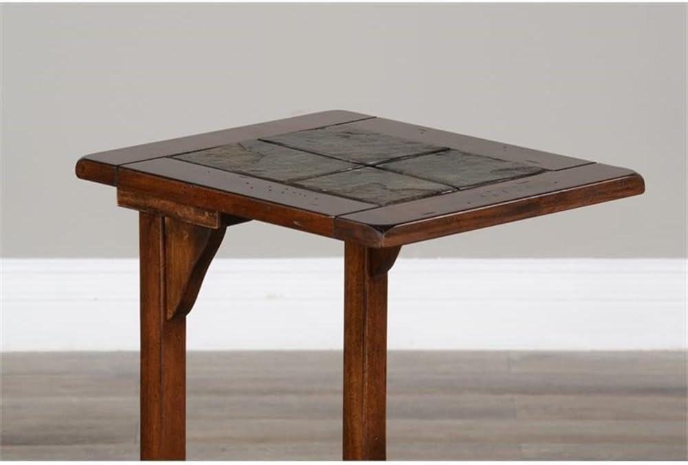 Sunny Designs Santa Fe Mesa de Compañero de Sofá de Madera Tradicional de 12,5" en Chocolate Oscuro
