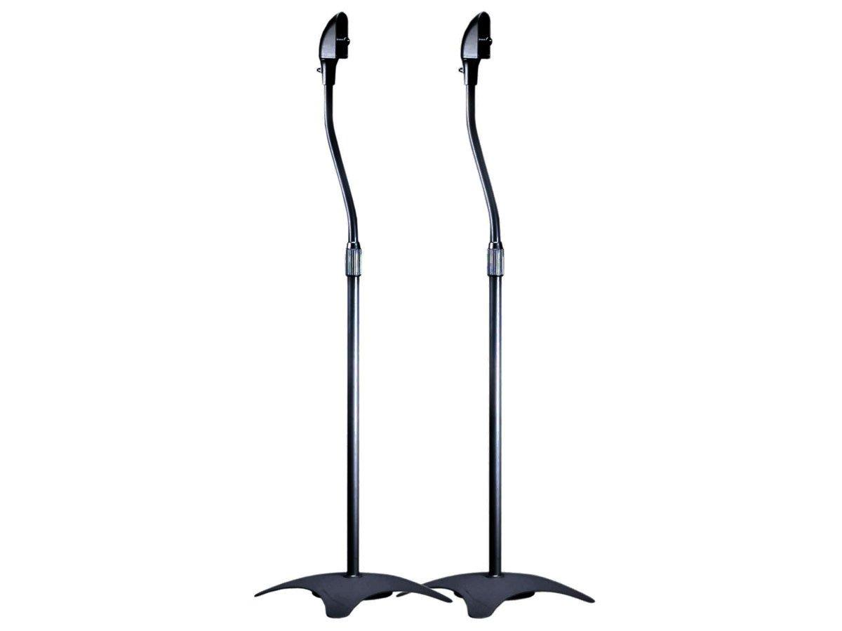 Monoprice 103022 5 lb. Capacity Speaker Stands - Black (Pair) Height Adjustable From About 26.8in to 43.3in