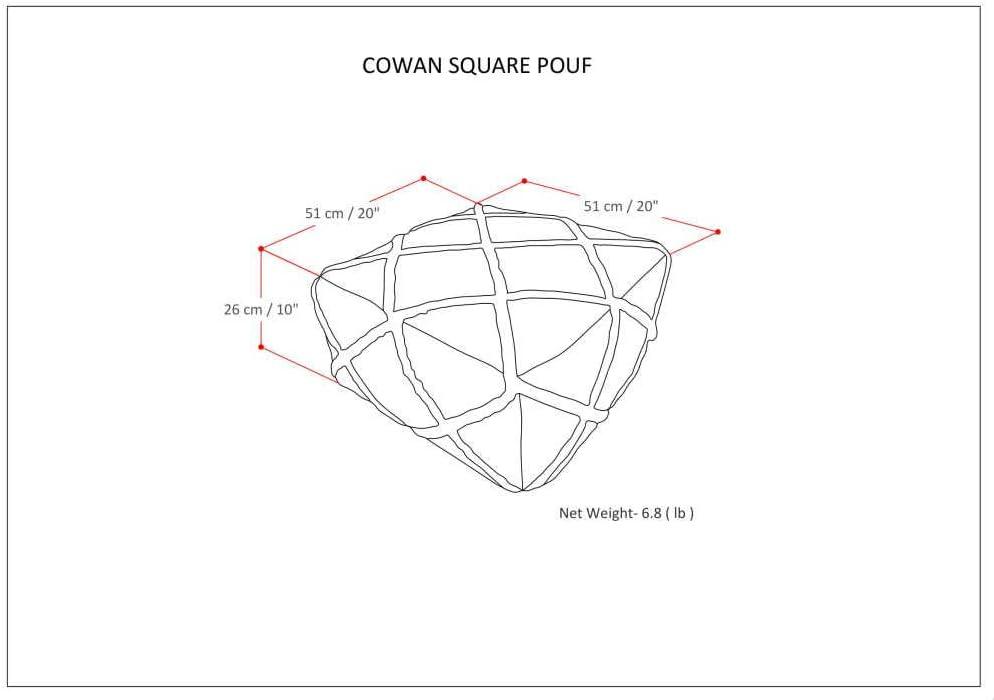 Simpli Home Cowan Upholstered Pouf