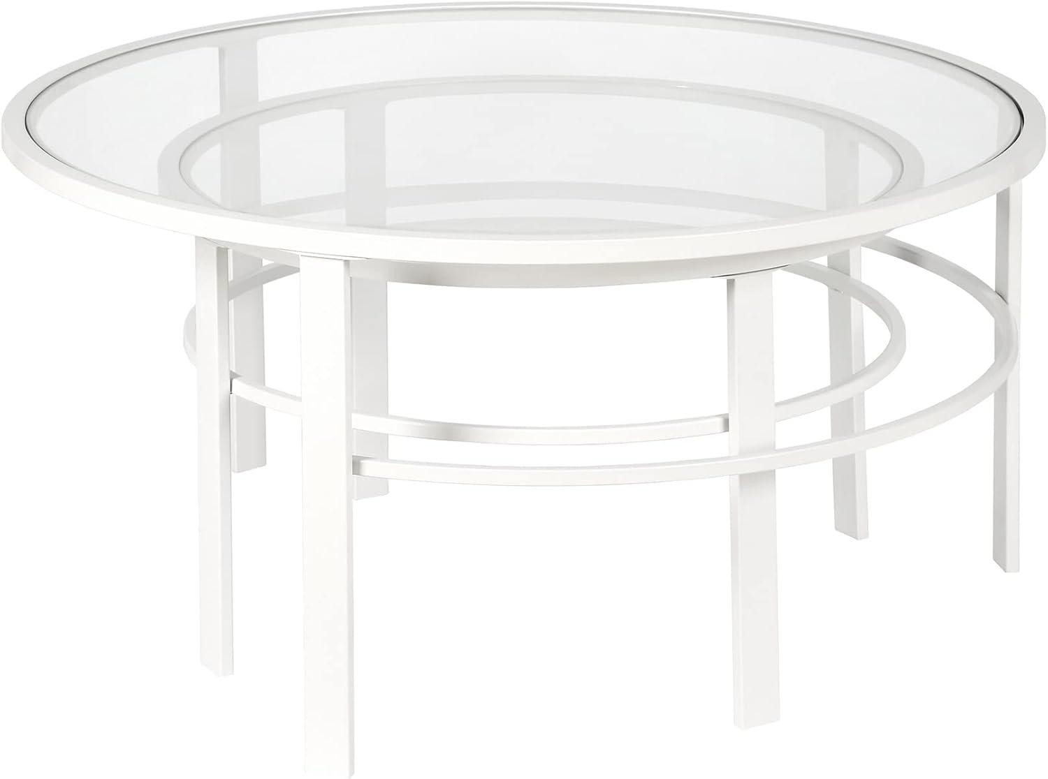 Evelyn&Zoe Gaia Round Nested Coffee Table, White