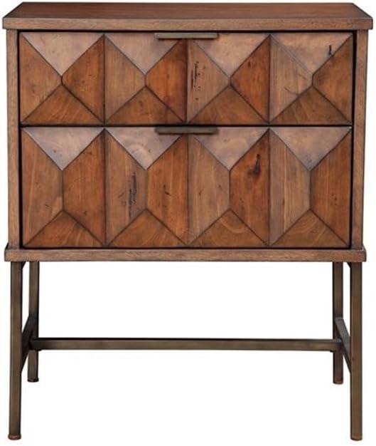 Origins by Alpine    Trig Two Drawer Nightstand
