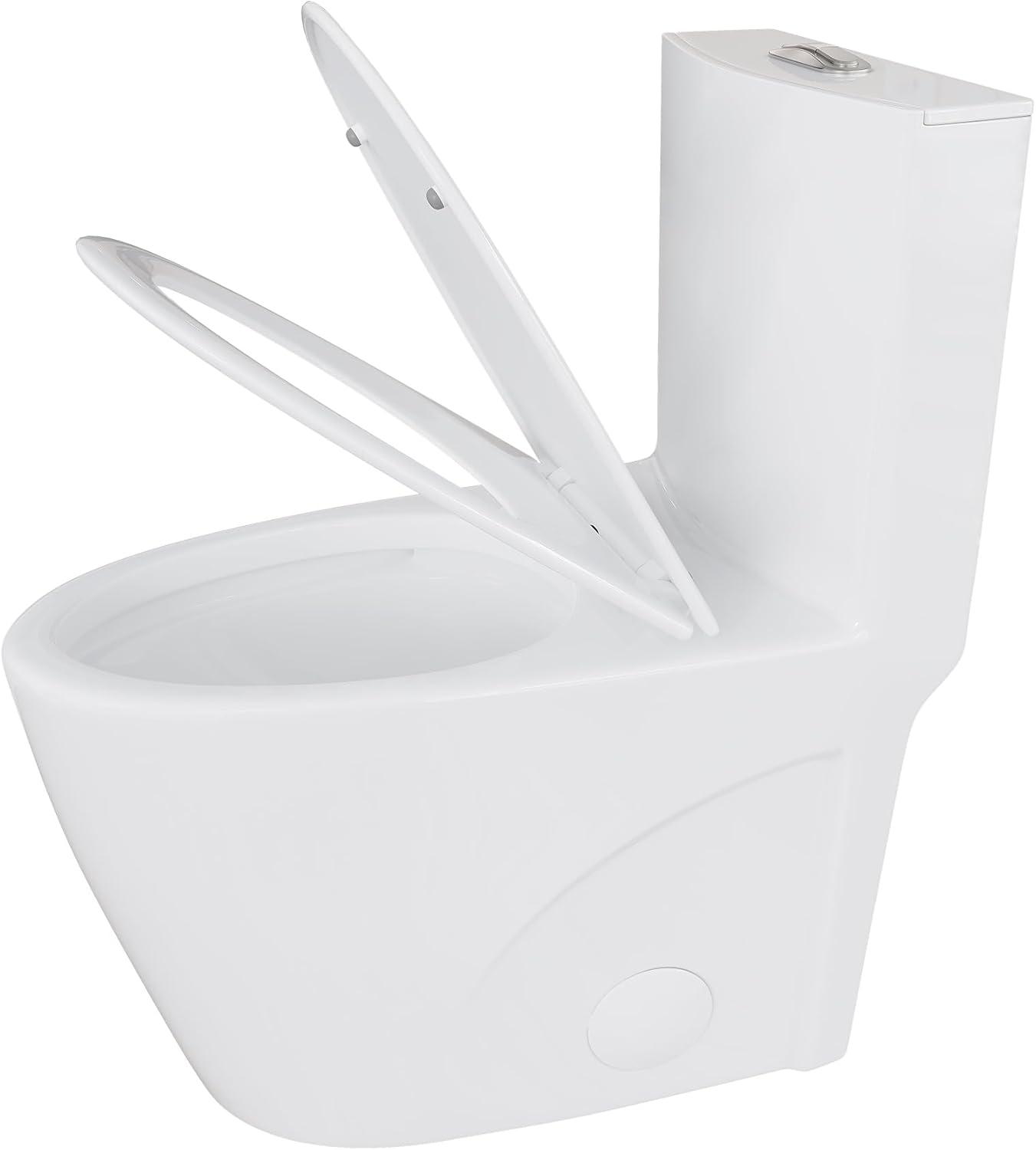 Reno 1.1/1.6 GPF Elongated Chair Height Modern One-Piece Toilet (Seat Included)