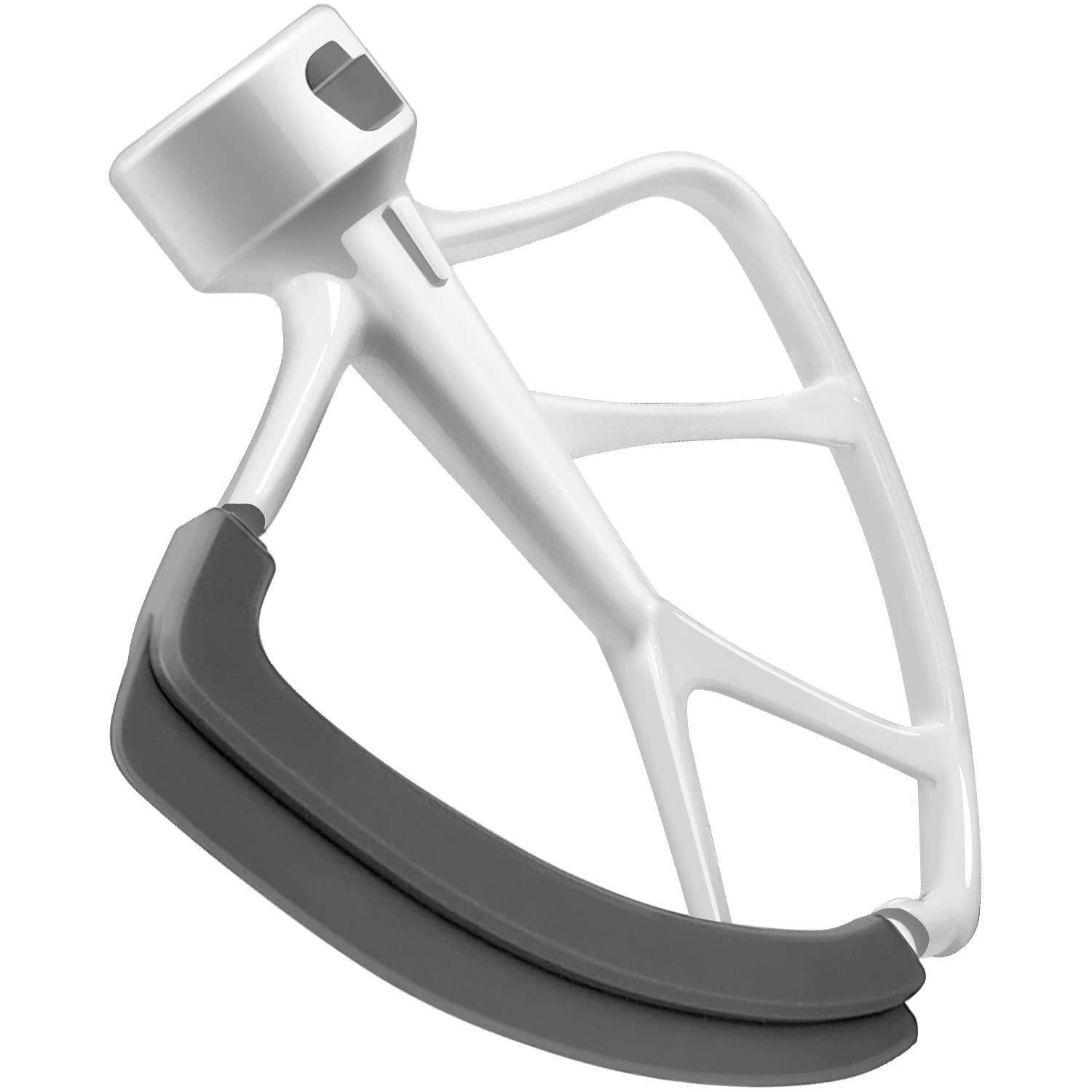 KITCHPOWER 4.5-5 Quart Flex Edge Beater for KitchenAid Tilt-Head Stand Mixers White