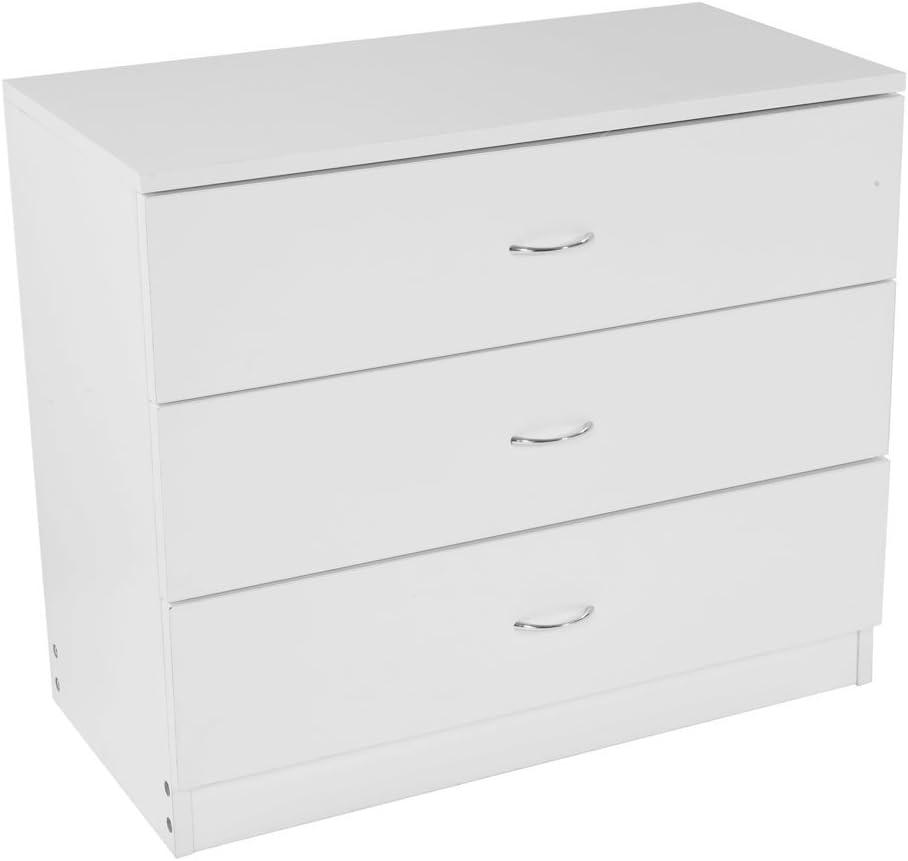 3-Drawer Dresser Storage Cabinet Side Table for Bedroom, Living Room