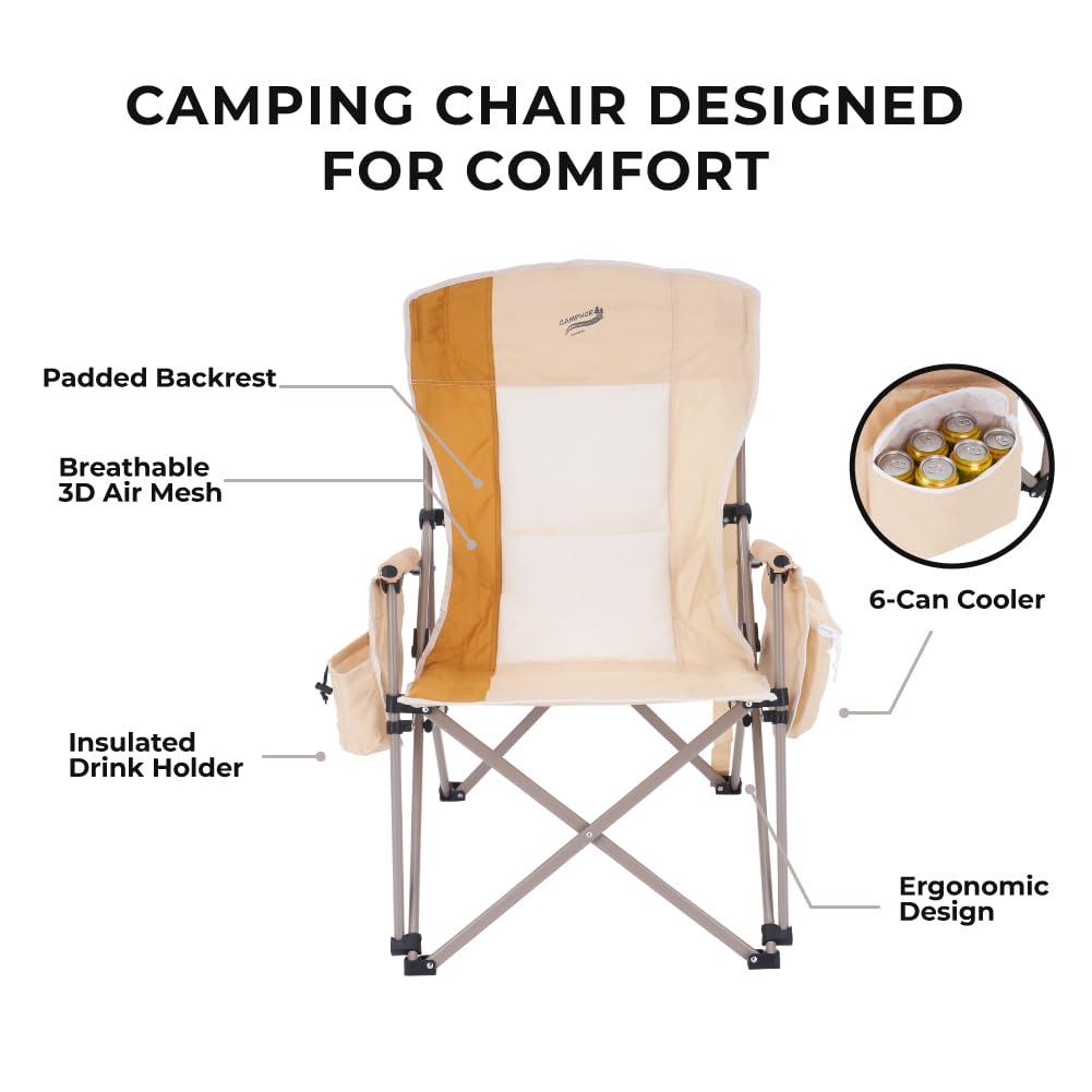 Camphor Designs Silla de Camping Plegable Portátil Resistente para Adultos