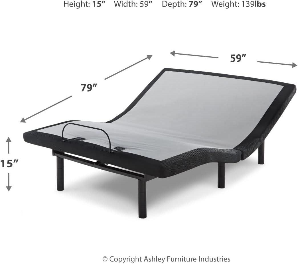 Signature Design by Ashley  Head-Foot Model-Good Queen Adjustable Base  Black