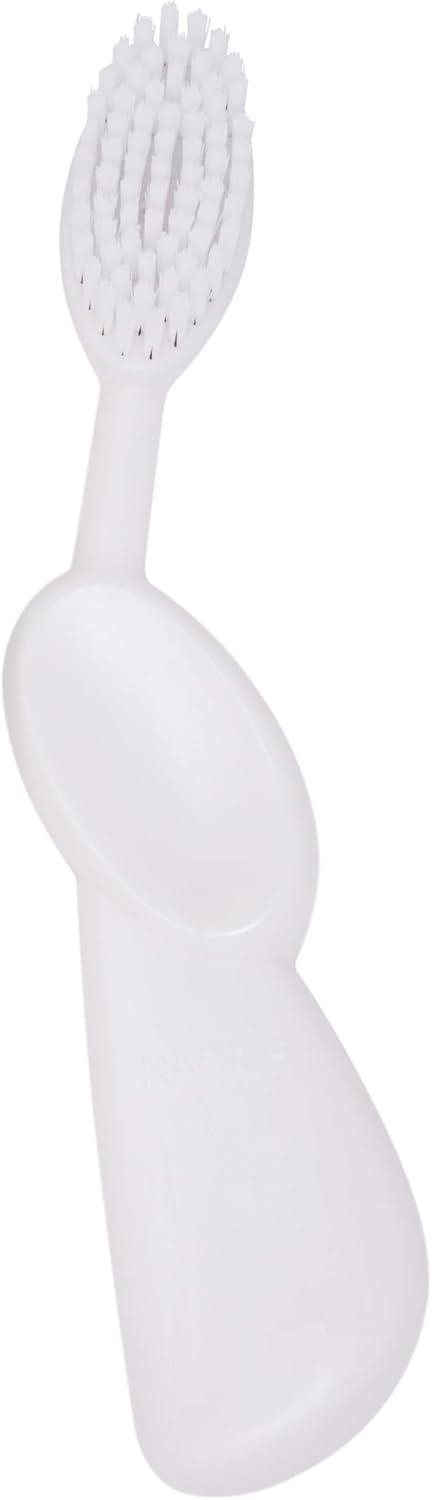 RADIUS Toothbrush Original Big Brush, BPA Free ADA Accepted - Right Hand - White Brush with White Case