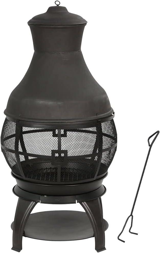 Heatmaxx Round Cast Iron Wood Burning Smokeless Chimnea