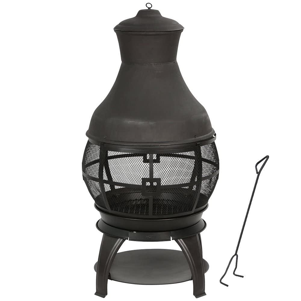 Heatmaxx Round Cast Iron Wood Burning Smokeless Chimnea