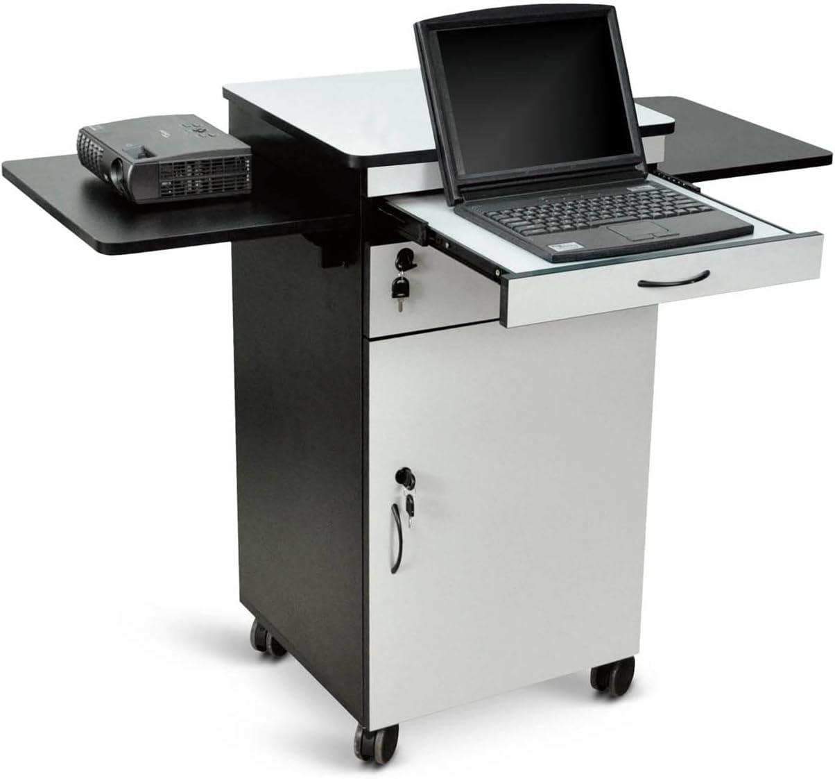 WorkplaceEssentials Multi-Media Work Center AV Cart with Lockable Storage