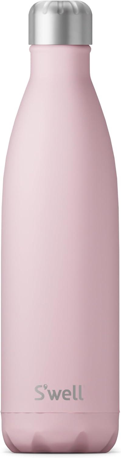 S'well Vacuum Insulated Stainless Steel Water Bottle, Pink Topaz, 25 oz