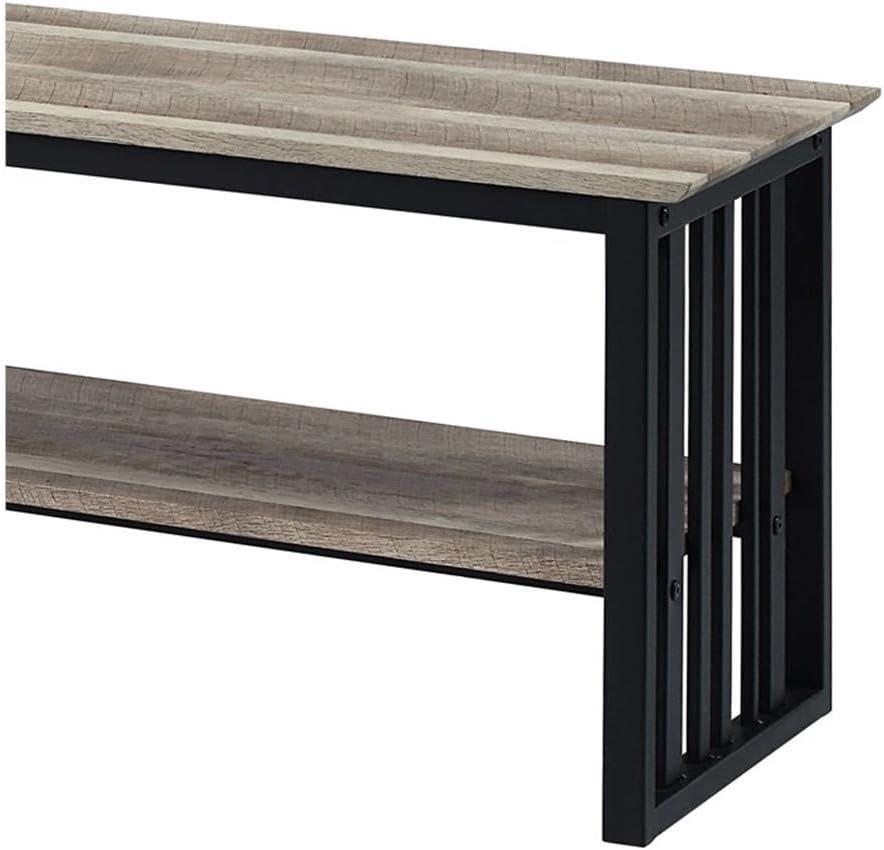 70" Zudora Tv Stand and Console Oak and Sandy Black Finish - Acme Furniture