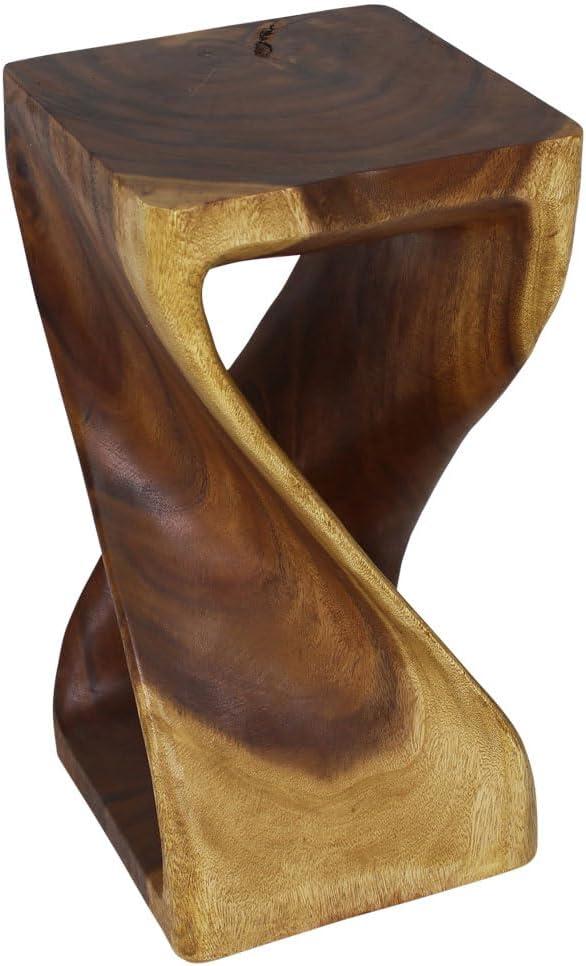 Haussmann® Original Wood Twist Stool 12 X 12 X 18 In High Oak Oil