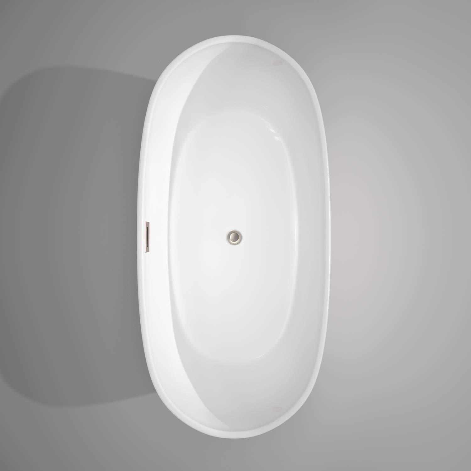 Rebecca 65'' x 32'' Freestanding Soaking Acrylic Bathtub