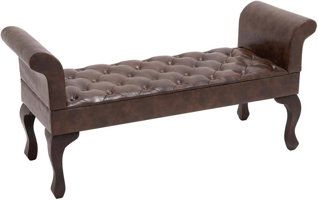 Alexandrine Faux Leather Upholstered Bench