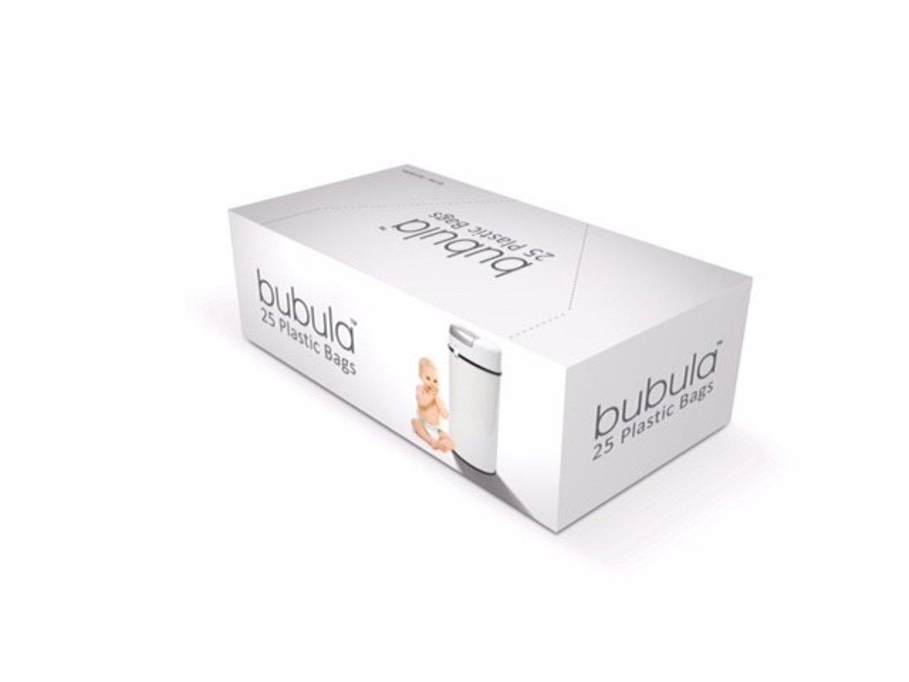 Bubula White Plastic Diaper Pail Refill Bags, 25 Count