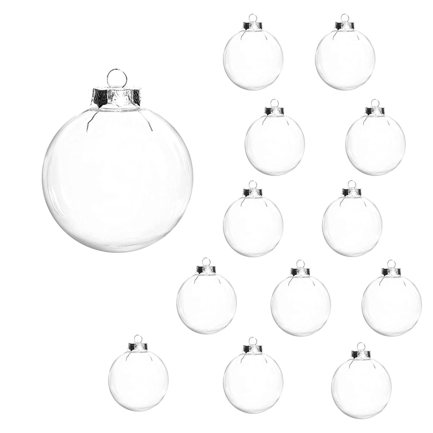 Dytern Christmas,12pcs Transparent Christmas Ball Empty DIY Balls Christmas Tree Baubles