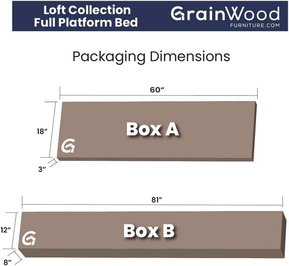 Loft Solid Wood Panel Bed