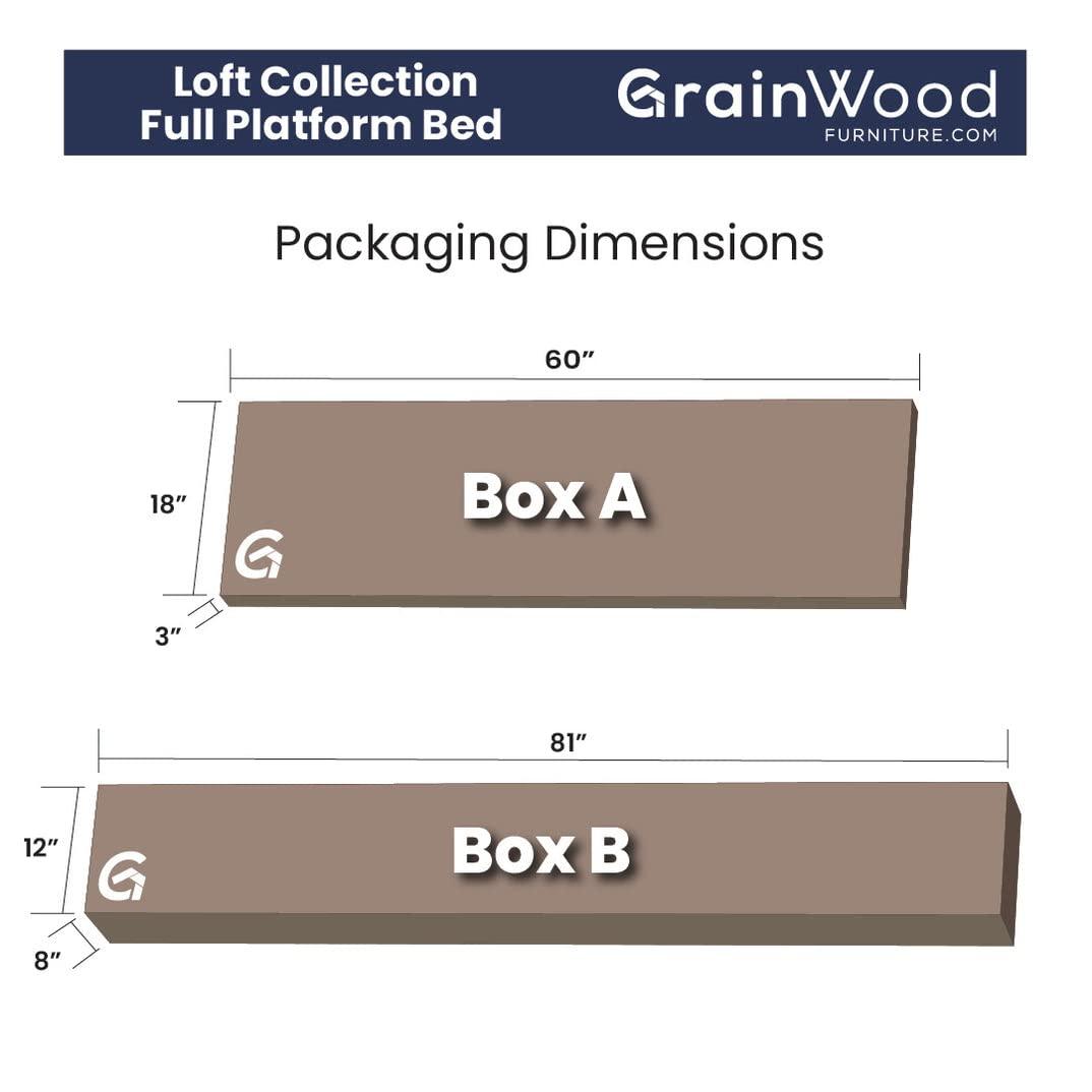 Loft Solid Wood Panel Bed