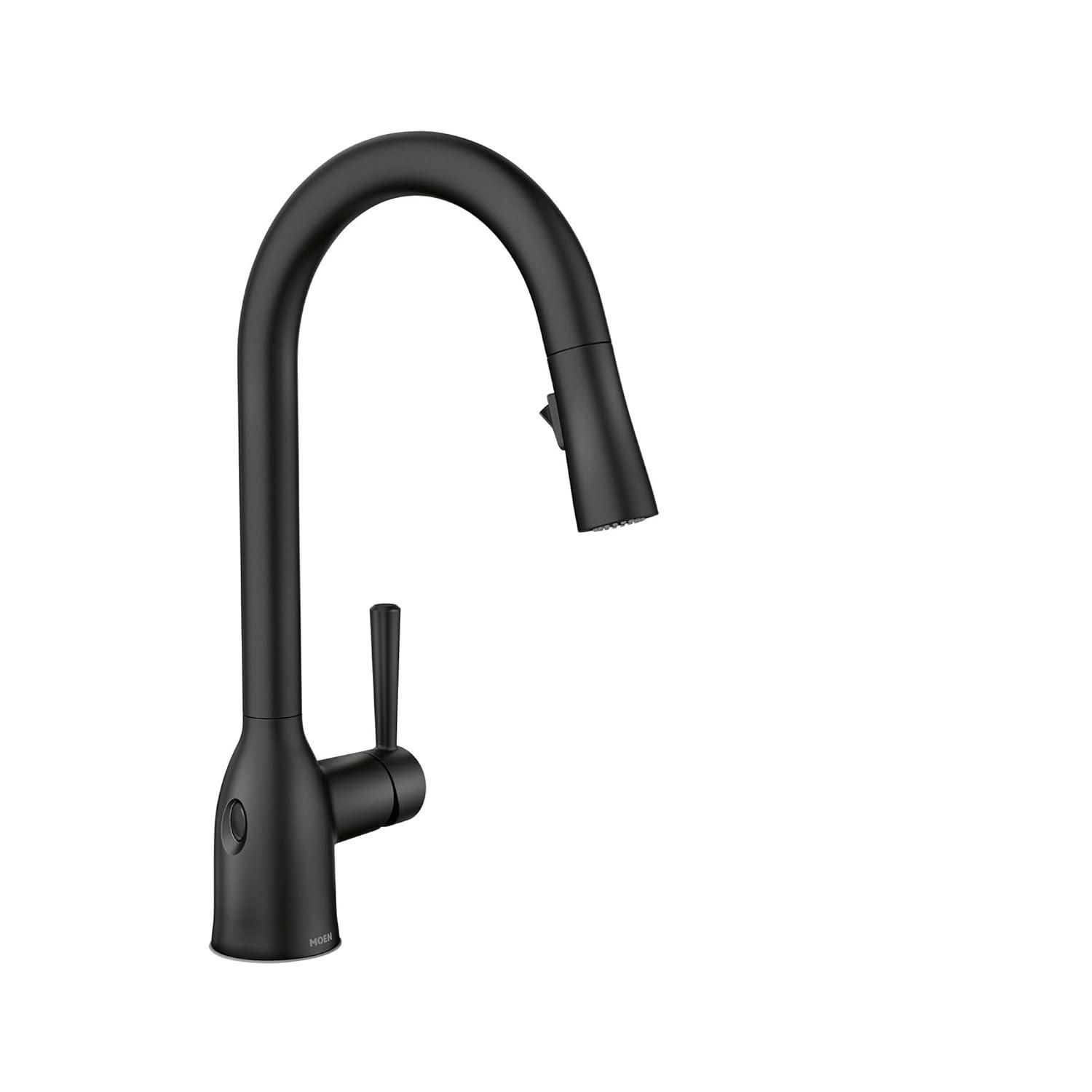 Adler Matte Black Touchless Pull-Down Kitchen Faucet