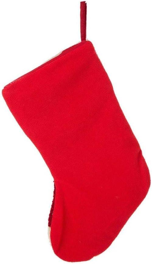 Red and Black Plaid Faux Fur Christmas Stocking
