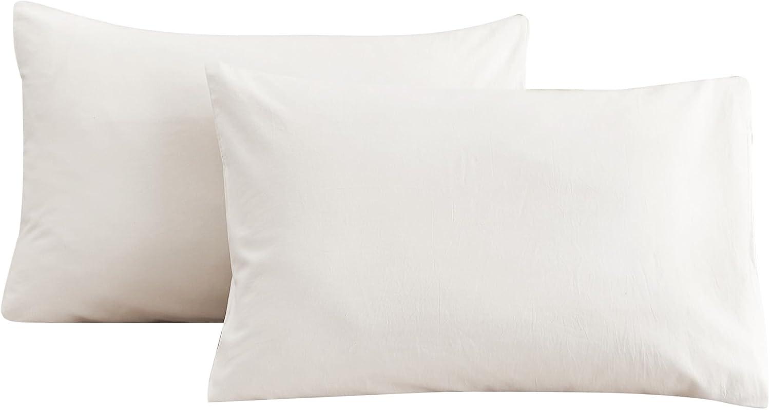 Queen Size Pillow Cases Set of 2 - White Queen Pillowcase 2 Pack with Envelope Closure, Soft Brushed Microfiber Bed Pillow Case Cover, 20x30 inches White Queen (20" x 30")