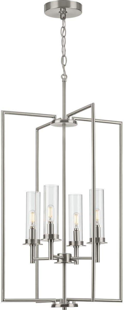 Progress Lighting P500315-009 Kellwyn - 4 Light Foyer   Brushed Nickel Finish with Clear Glass