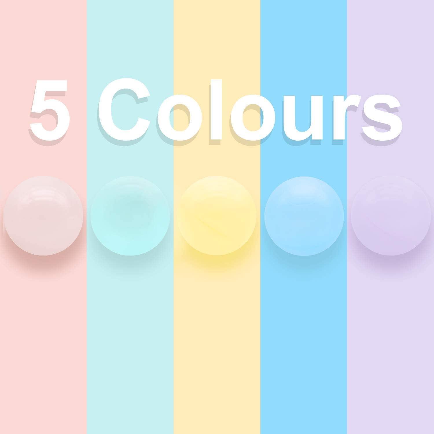 TRENDBOX 100 Ball - 5 Macaron Colors Pit Balls Non-Toxic Free BPA Soft Plastic Balls for Ball Pit Play Tent Baby Playhouse Pool Birthday Party Decoration