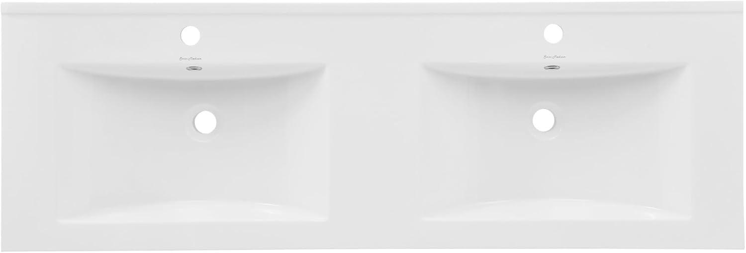 Swiss Madison 48" Ceramic Vanity Top With Double Basins