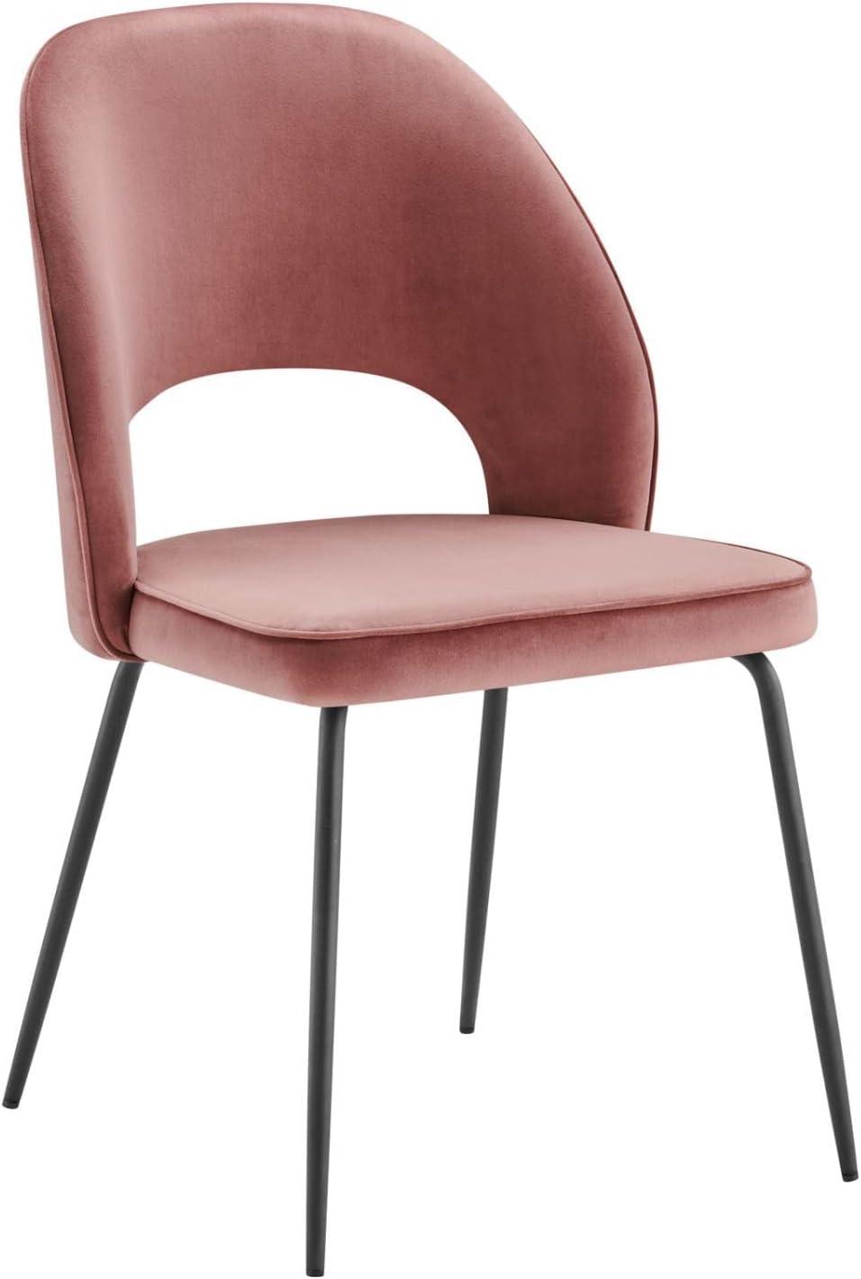 Modway Nico Performance Dining Chair, Black Dusty Rose