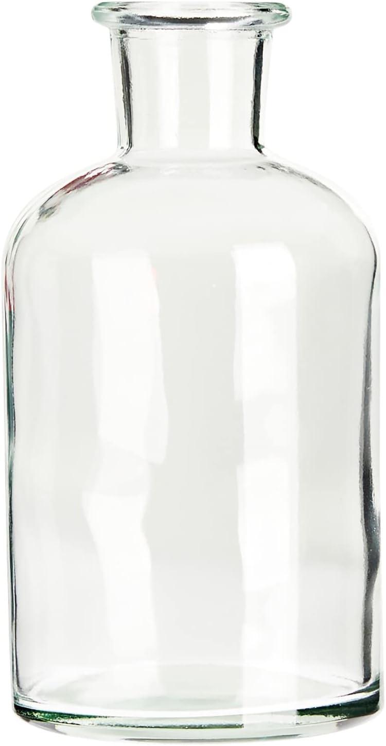 Juvale Farmlyn Creek 6-Pack Small Clear Vases for Centerpieces, Glass Jars for Stems, Flower Buds, Home Décor (2.8x5 In)