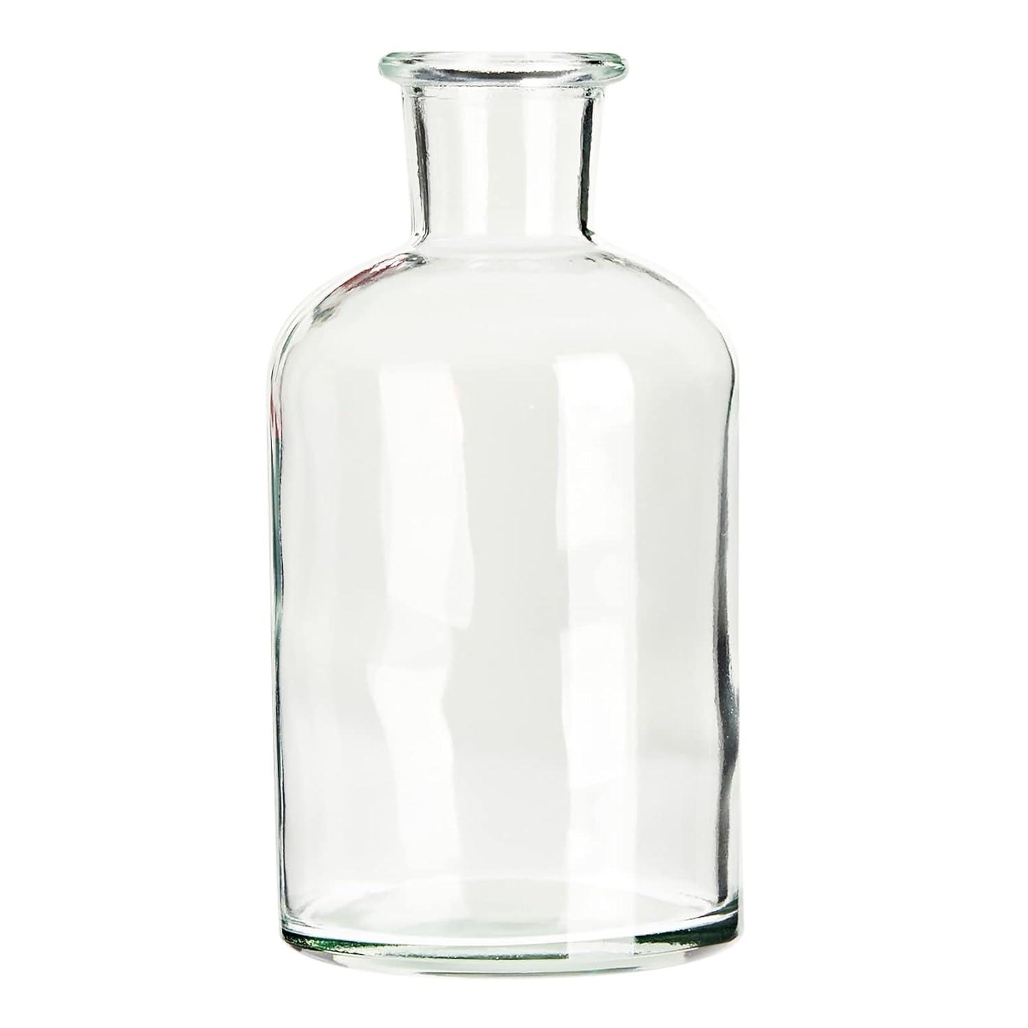 Juvale Farmlyn Creek 6-Pack Small Clear Vases for Centerpieces, Glass Jars for Stems, Flower Buds, Home Décor (2.8x5 In)