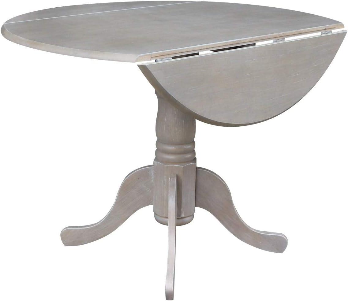 42" Mason Round Dual Drop Leaf Dining Table - International Concepts