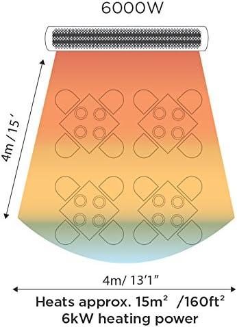 Bromic Heating Smart Heat Tungsten Electric 6000W Radiant Infrared Electric Patio Heater Model BH0420033