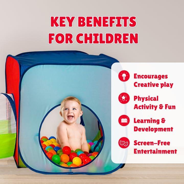 Title: Kiddey Tunnel and Ball Pit Play Tent Set: Spark Imagination with 3-Piece Pop-Up Adventure