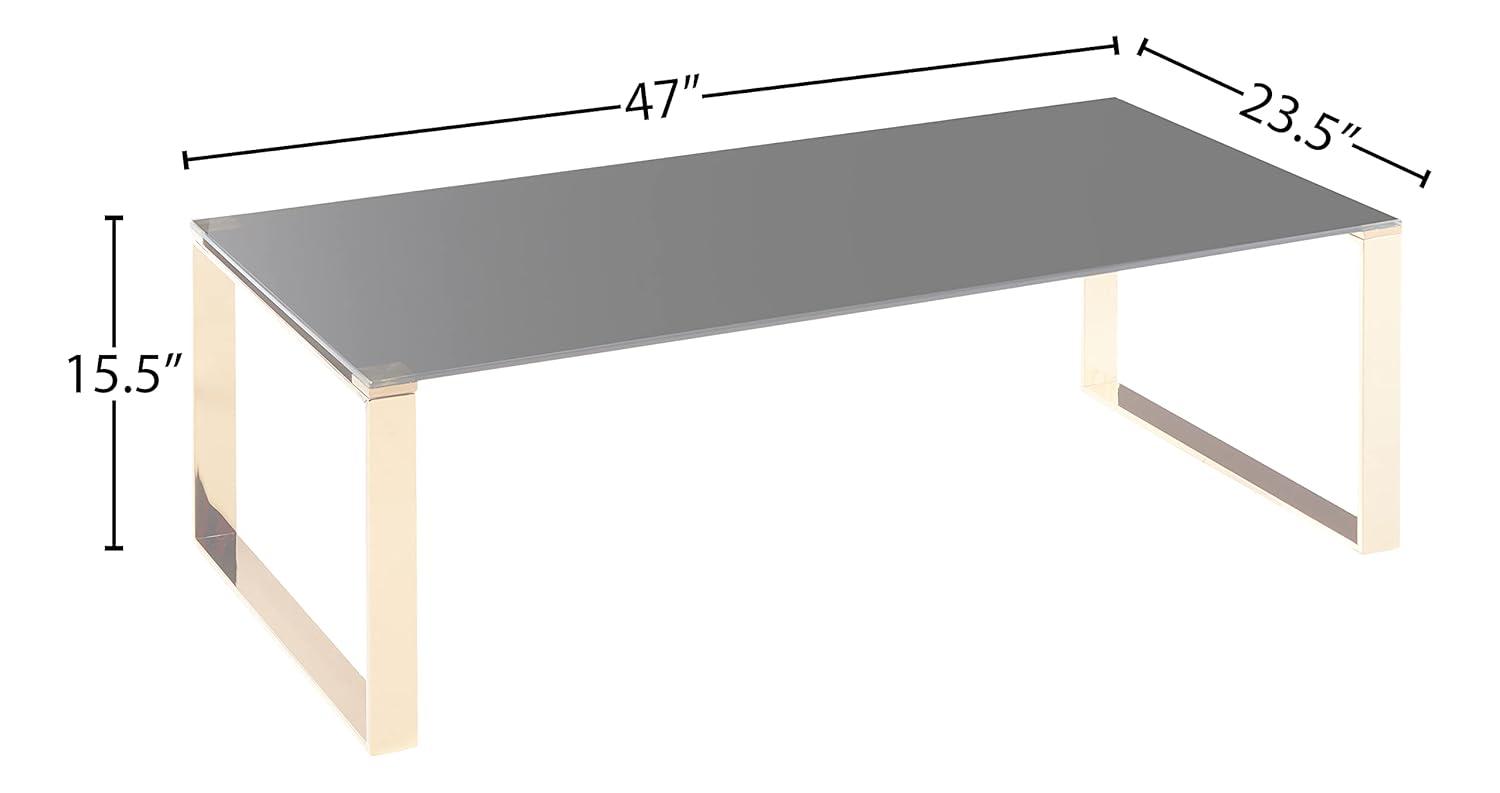 Orren Ellis Mitre Glass Top Coffee Table