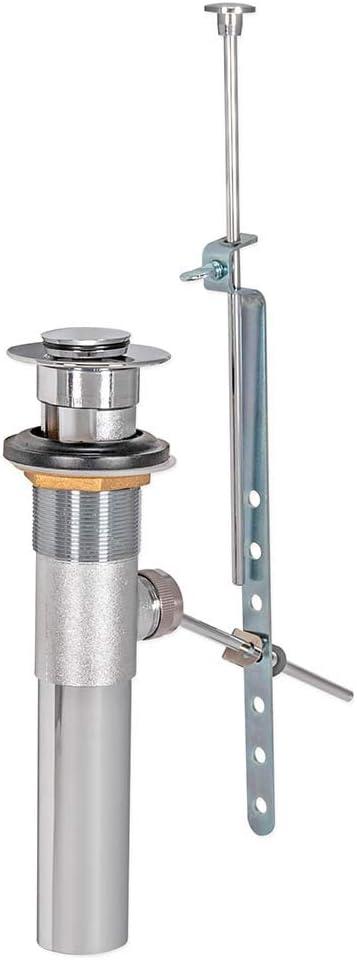 EZ-FLO 10901 Pop-Up Lavatory Bathroom Sink Drain Assembly Brass Body, 22-Gauge, Chrome Finish