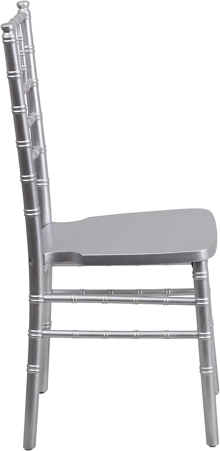 Elegant Silver Wood Chiavari Banquet Chair