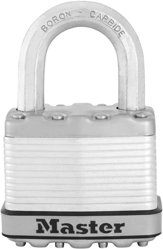 Master Lock 1-7/16" H x 13/16" W x 2" L Laminated Steel Dual Ball Bearing Locking Padlock