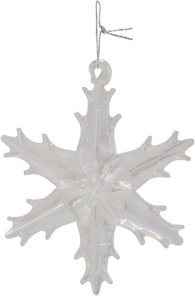 Kurt Adler Iridescent Snowflake Ornament, 12 Pieces, Purple