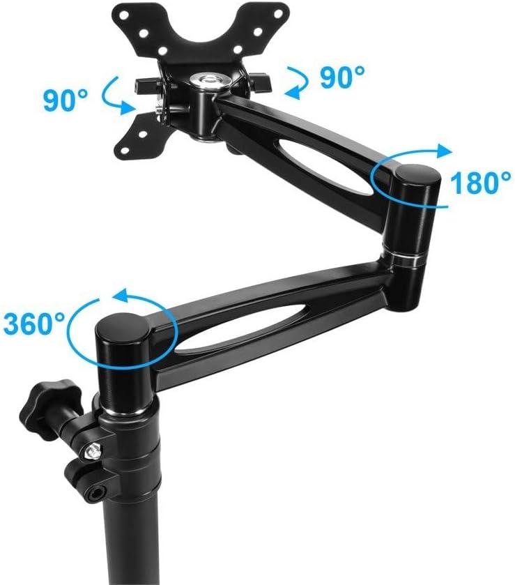 Monoprice 3-Way Adjustable Tilting Desk Mount Bracket - Black For 13 - 30 Inch Monitors | Up to 33 Pounds