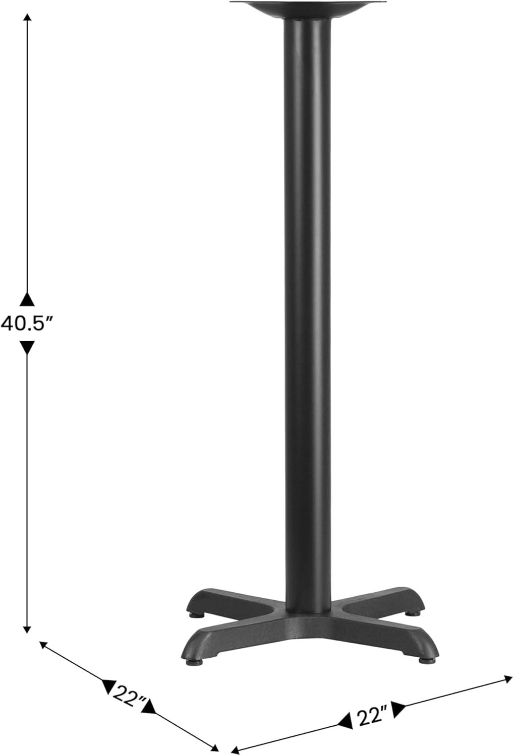 Flash Furniture Beverly Restaurant Table X-Base with 3" Dia. Bar Height Column