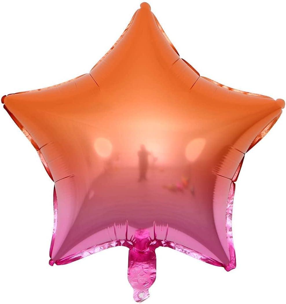 18 Assorted Gradient Color Star Shaped Balloons 6 Kinds of Rainbow Party Foil Balloons,Foil Balloon for Party Decoration.(Mixed, 18inch)…